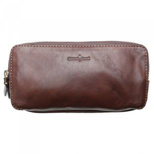 Барсетка гаманець Gianni Conti з натуральної шкіри 912200-dark brown