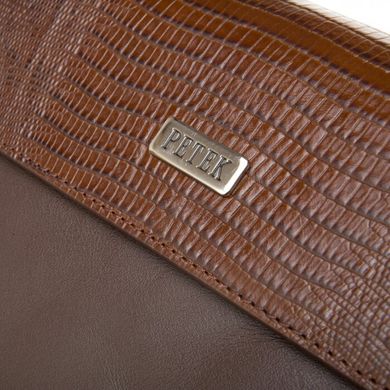 Борсетка кошелек Petek из натуральной кожи 703-041-02 коричневая