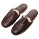 Тапочки Chiarugi із натуральної шкіри 97002-8-46 темно коричневі:4
