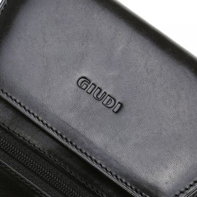 Дорожній гаманець на шию Giudi з натуральної шкіри 6173/gd-03 чорний