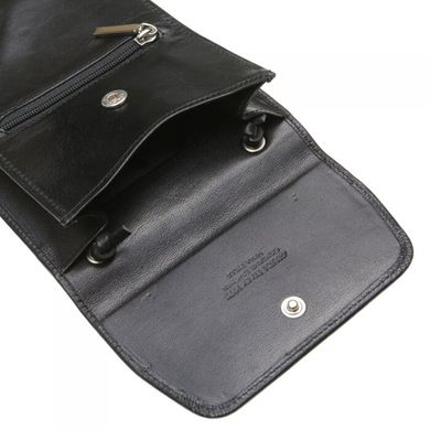 Дорожный кошелек на шею Giudi из натуральной кожи 6173/gd-03 черный