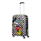 Дитячі пластикові валізи: Дитяча пластикова валіза Mickey Check American Tourister на 4 здвоєних колесах 31c.029.004