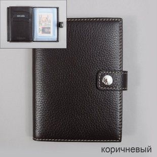 Обкладинка комбінована для паспорта та прав Neri Karra з натуральної шкіри 0031b.05.49