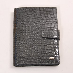 Обложка комбинированная для паспорта и прав Petek из натуральной кожи 595-091-26 серая