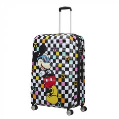 Дитяча пластикова валіза Mickey Check American Tourister на 4 здвоєних колесах 31c.029.007