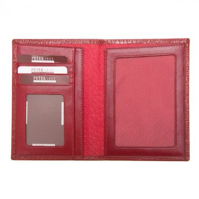 Обкладинка для паспорта Petek з натуральної шкіри 651-067-10 червона