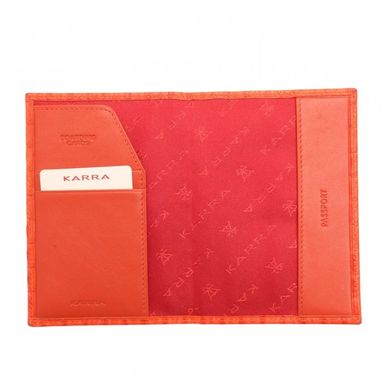 Обложка для паспорта из натуральной кожи Karra k0110.1-25.37 оранжевый