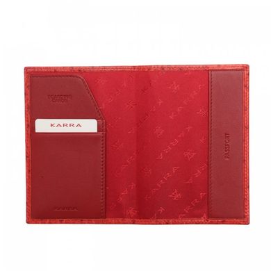 Обкладинка для паспорта з натуральної шкіри Karra k0110.1-17.50 червоний