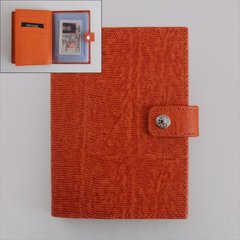 Обложка комбинированная для паспорта и прав из натуральной кожи Neri Karra 0031.2-42.37 оранжевая