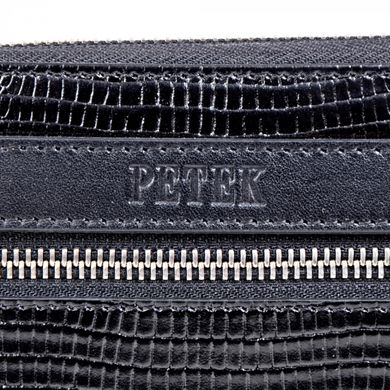 Барсетка гаманець Petek з натуральної шкіри 702-041-01 чорний