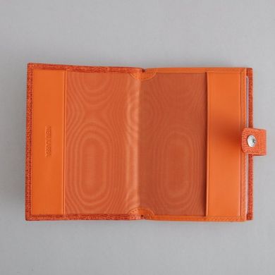 Обкладинка комбінована для паспорта та прав з натуральної шкіри Neri Karra 0031.2-42.37 помаранчевий