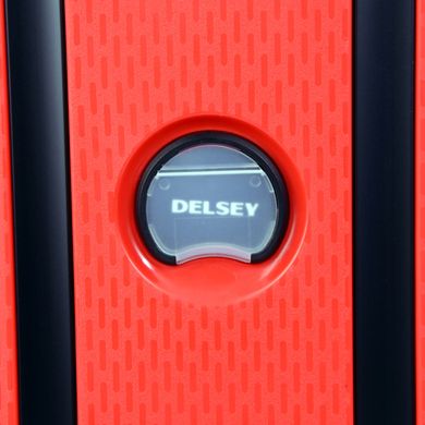 Чемодан из полипропилена Belmont Plus Delsey на 4 сдвоенных колесах 3861816-34 красный