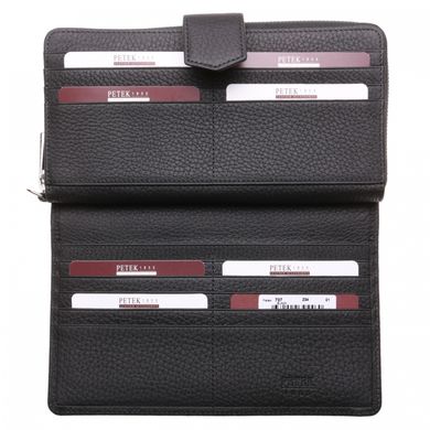 Барсетка кошелек Petek из натуральной кожи 707-234-01 черная