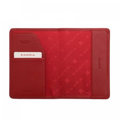 Обкладинка для паспорта з натуральної шкіри Karra k0110.3-01.05 червона