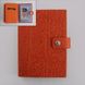 Обкладинка комбінована для паспорта та прав з натуральної шкіри Neri Karra 0031.2-42.37 помаранчевий:1