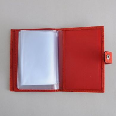 Обкладинка комбінована для паспорта і прав з натуральної шкіри Neri Karra 0031.2-78.05 червона