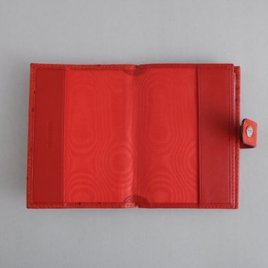 Обкладинка комбінована для паспорта і прав з натуральної шкіри Neri Karra 0031.2-78.05 червона