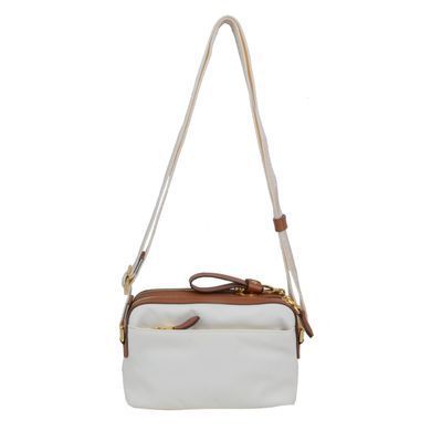 Сумка женская Nannini из ткани 18450-white/cuoio