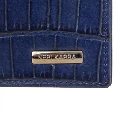 Затискач для грошей з натуральної шкіри Neri Karra eu0348.37.107 синій