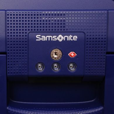Валіза з поліпропілену S'CURE Samsonite на 4 здвоєних колесах 10u.001.002 синій