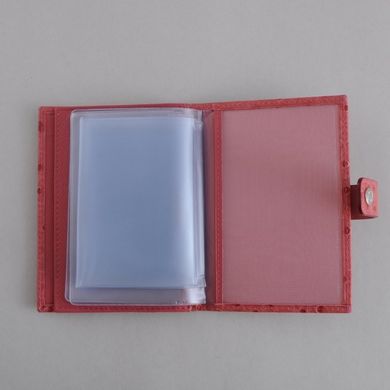 Обкладинка комбінована для паспорта і прав з натуральної шкіри Neri Karra 0031.2-78.36 рожева