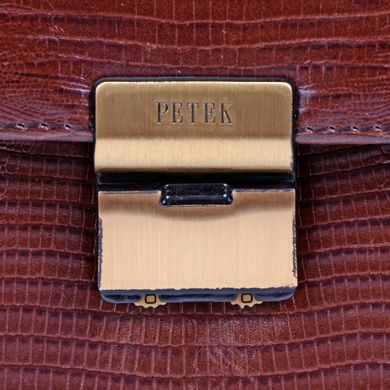 Класичний портфель Petek з натуральної шкіри 791-041-02 коричневий