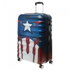 Детский чемодан из abs пластика Wavebreaker Marvel Captain America American Tourister на 4 сдвоенных колесах 31c.022.008