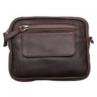 Сумка на пояс Alex & Co из натуральной кожи 2505031-dark brown