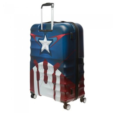 Детский чемодан из abs пластика Wavebreaker Marvel Captain America American Tourister на 4 сдвоенных колесах 31c.022.008