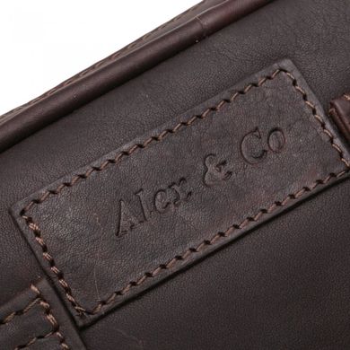 Сумка на пояс Alex & Co из натуральной кожи 2505031-dark brown