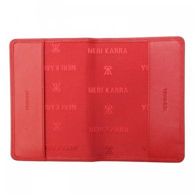 Обкладинка для паспорта з натуральної шкіри Neri Karra 0040.3-01.77 червона