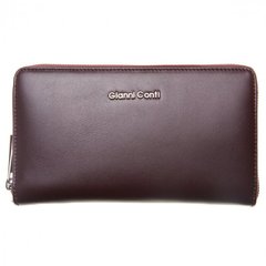 Барсетка гаманець Gianni Conti з натуральної шкіри 2458413-burgundy