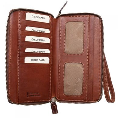 Барсетка гаманець Gianni Conti з натуральної шкіри 918406-tan