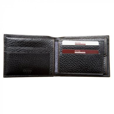 Кошелёк мужской Petek из натуральной кожи 203-46b-kd1 чёрный
