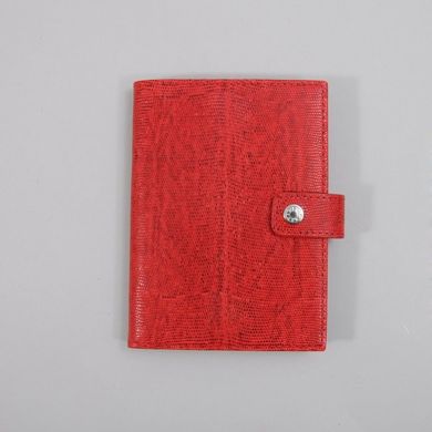 Обкладинка комбінована для паспорта та прав з натуральної шкіри Neri Karra 0031.2-42.05 червона