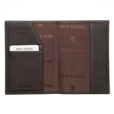 Обкладинка для паспорта з натуральної шкіри Neri Karra 0110s.05.01/49 чорна