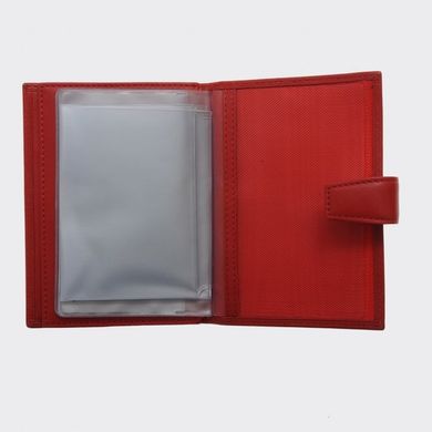 Обложка комбинированная для паспорта и прав из натуральной кожи Neri Karra 0031gt.01.05 красный