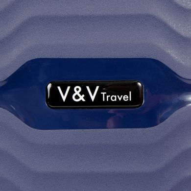 Чемодан из полипропилена Summer Breezet V&V на 4 сдвоенных колесах tr-8018-65-dark blue