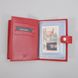 Обкладинка комбінована для паспорта та прав з натуральної шкіри Neri Karra 0031.2-42.05 червона:5