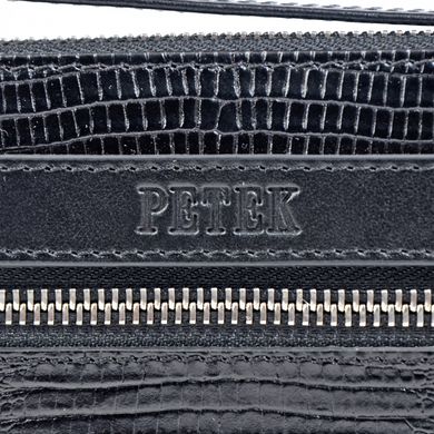 Борсетка гаманець Petek з натуральної шкіри 701-041-01 чорна