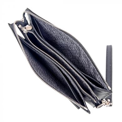 Борсетка гаманець Petek з натуральної шкіри 701-041-01 чорна