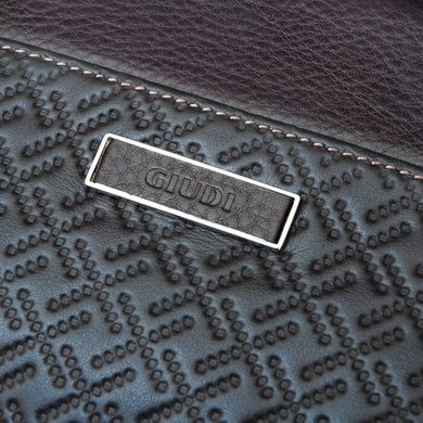 Борсетка-гаманець Giudi з натуральної шкіри 10204 / pt / a / q-08 темно коричнева