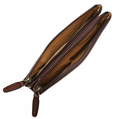 Барсетка гаманець Gianni Conti з натуральної шкіри 912211-dark brown
