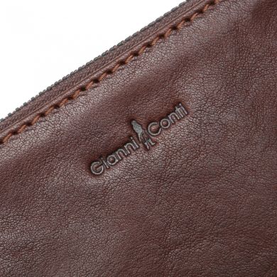 Барсетка кошелек Gianni Conti из натуральной кожи 912211-dark brown
