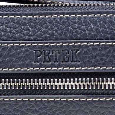 Борсетка гаманець Petek з натуральної шкіри 701-46d-kd1 чорна