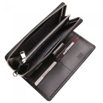 Барсетка гаманець Petek з натуральної шкіри 707-041-01 чорний