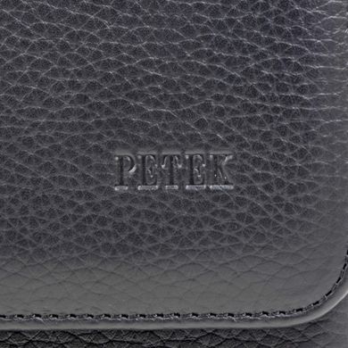 Класичний портфель Petek з натуральної шкіри 777-46d-01 чорний