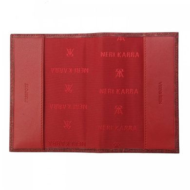 Обложка для паспорта из натуральной кожи Neri Karra 0040.1-42.50 красная