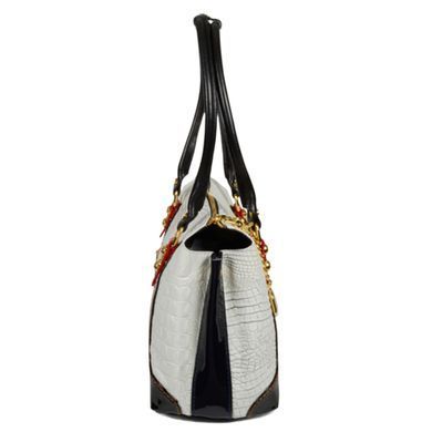 Сумка женская Marino Orlandi из натуральной кожи 3935c-white/black