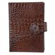 Обложка для паспорта Petek из натуральной кожи 652d-067-02 коричневый:1